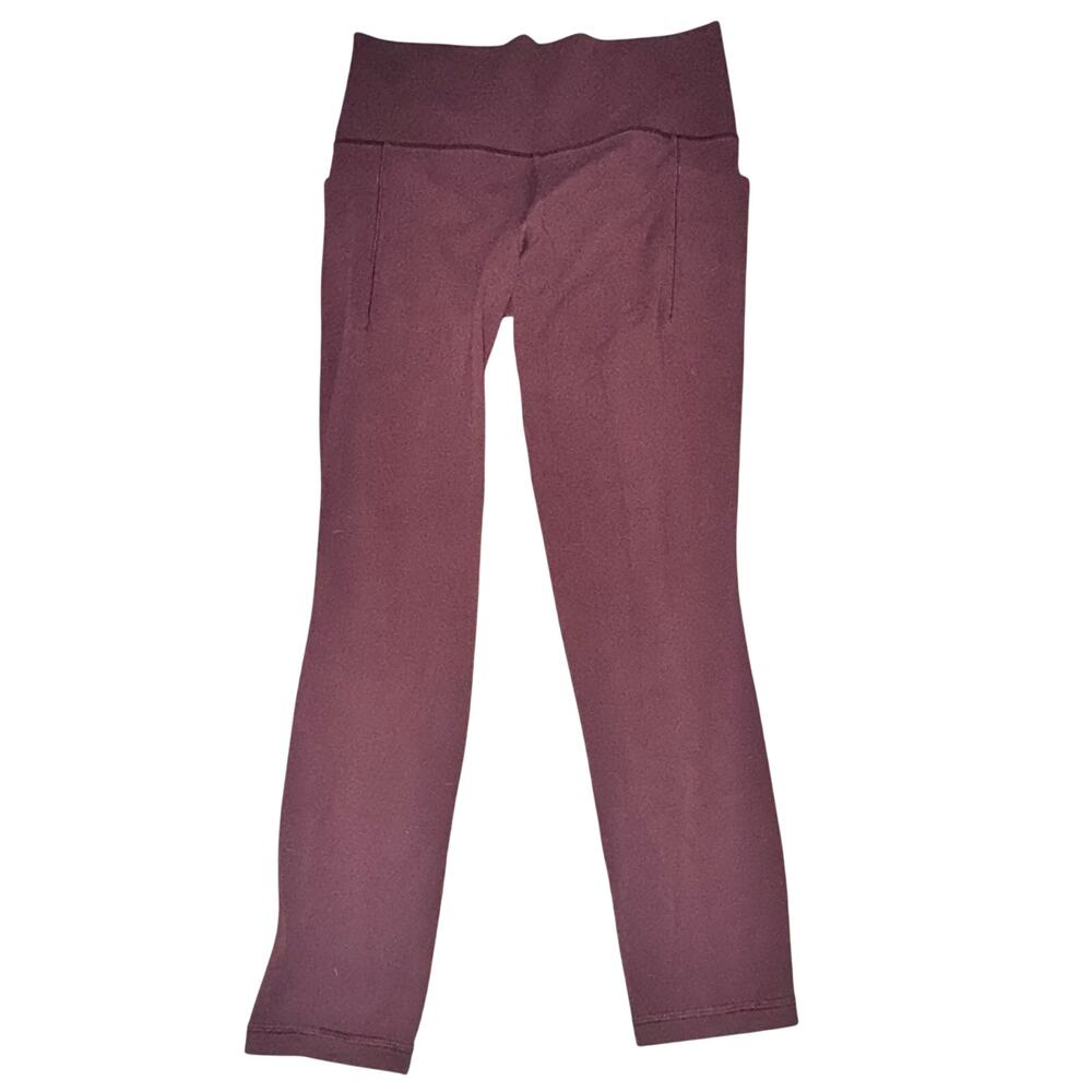 Athleta Salutation Stash Pocket II 7/8 Tight Women's Size S Dark Red Leggings